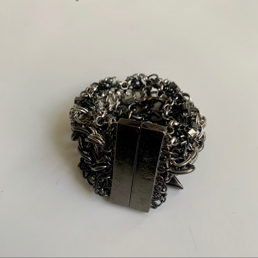 Magnetic Bracelet Metallic Silver